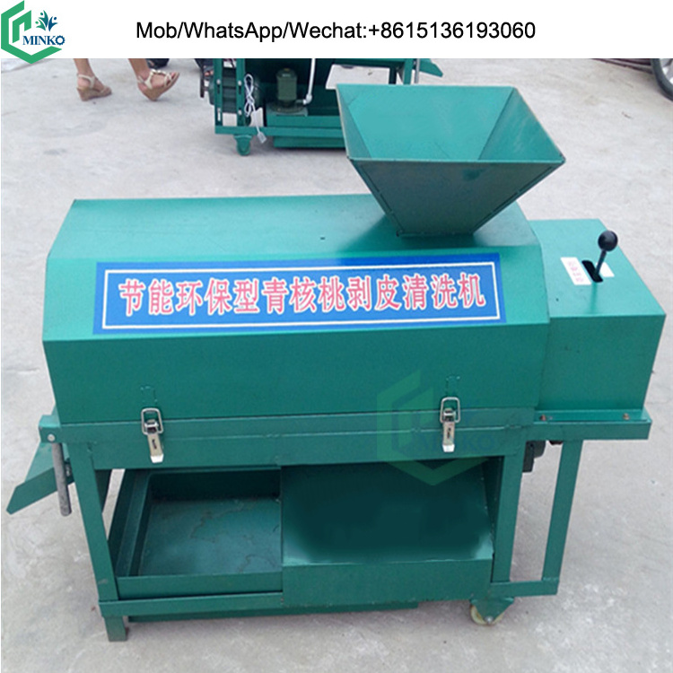 Efficient black walnut shelling machine green walnut peeling hulling machinery