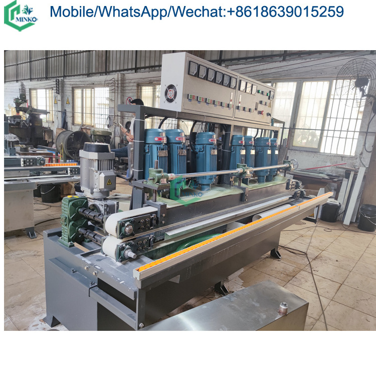 portable toughened round glass edge cutting polishing machine mirror straight line edging beveling processing machine