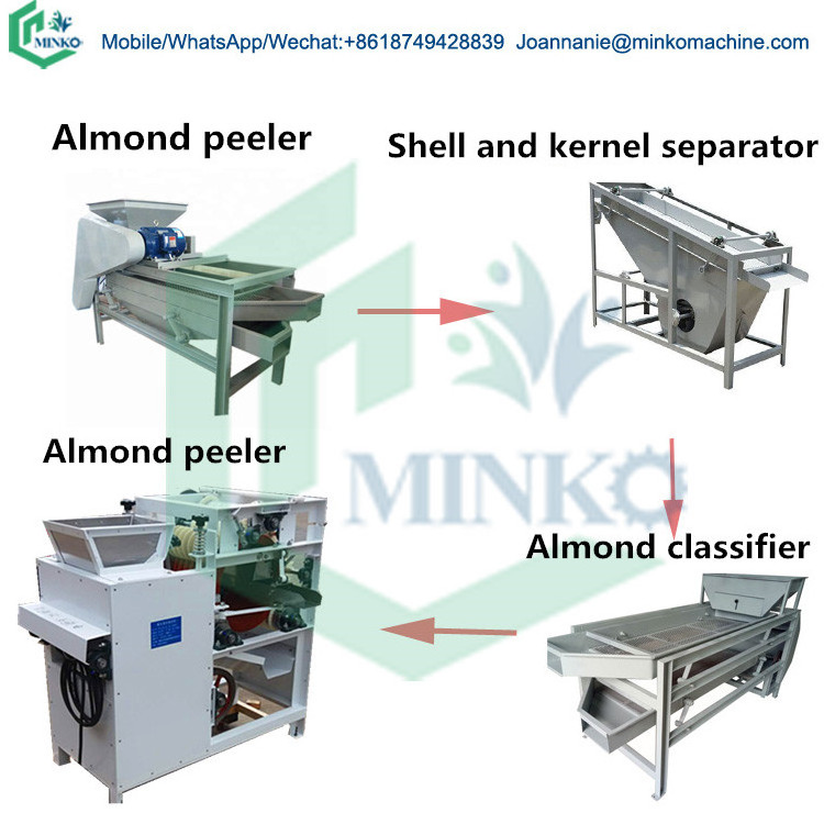 Almond peanut walnut cracker peeling machine almond shelling  shell kernel separator almond nut cutting machine