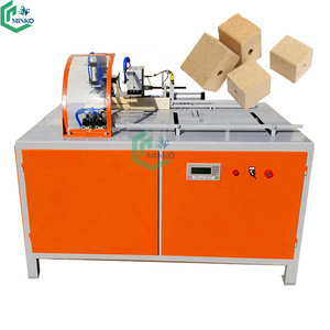 auto compressed wood block cutter wood pallet feet block cutting making machine