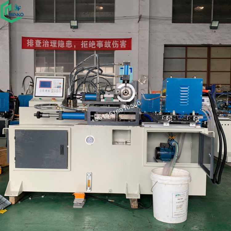 induction heating pipe steel sealing shrinking pipe tube end close forming machine