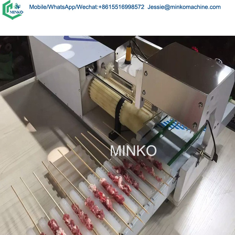 automatic souvlaki skewer machine seekh kebab making machine meat wear string machine