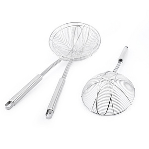 Solid Stainless Steel Spider Strainer Skimmer Ladle For Cooking And Frying