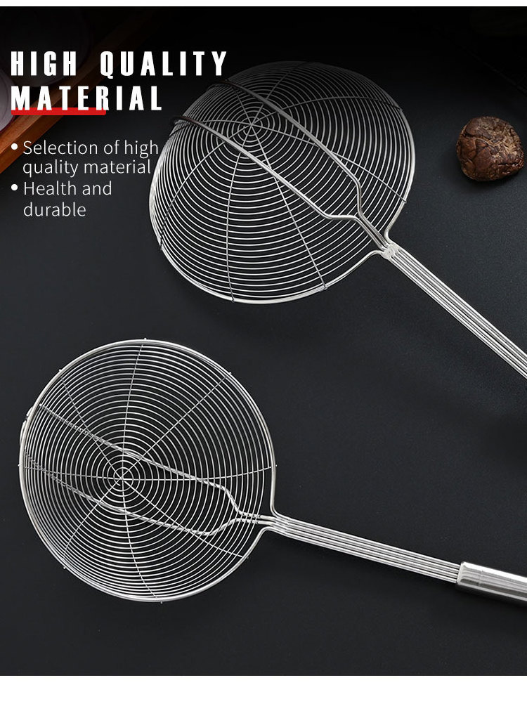 Kitchen Wire Strainer Skimmer Ladle Stainless Steel Wire Spider Skimmer