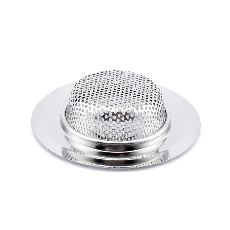 The Kitchen Used Sink Tool 11.3cm Stainless Steel  Punching Sink Strainer Prevent Clogging of Drains