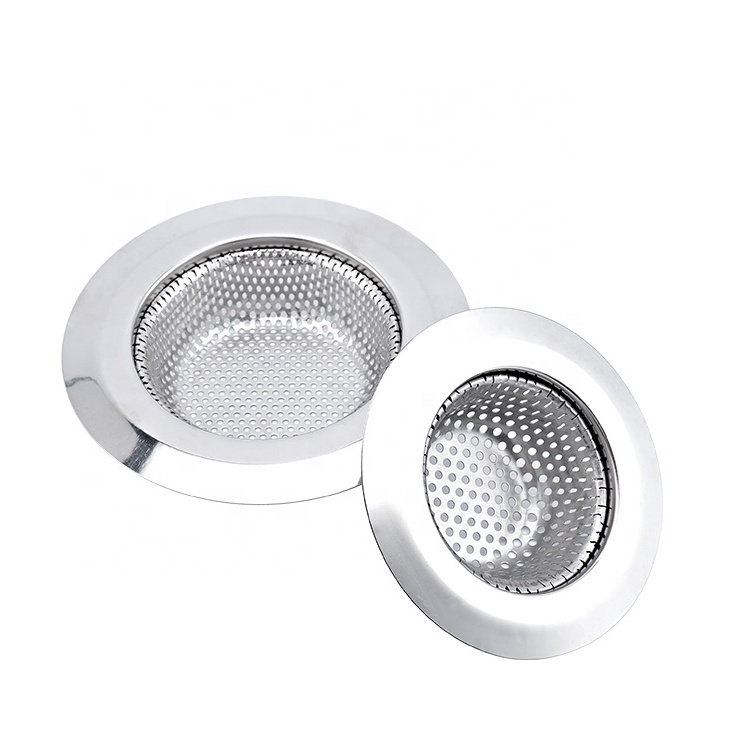 The Kitchen Used Sink Tool 11.3cm Stainless Steel  Punching Sink Strainer Prevent Clogging of Drains