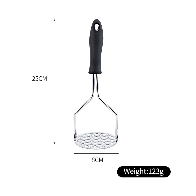 Wave Shape Potato Masher with Premium Silicone-Coated Protects Non-Scratch Cookware for Smooth Potatoes Pressed