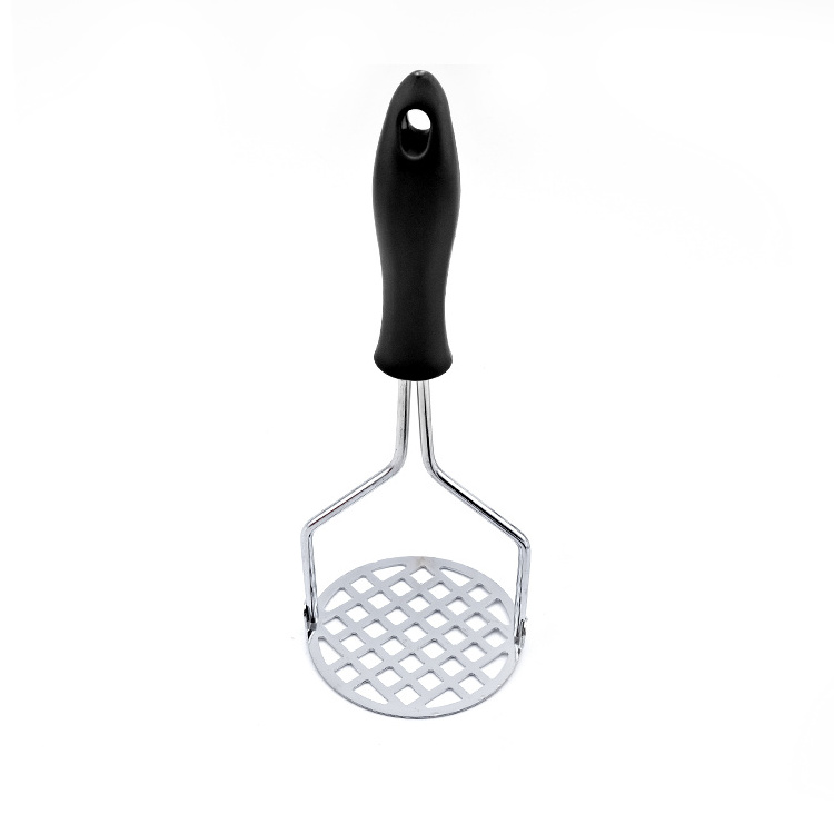 Wave Shape Potato Masher with Premium Silicone-Coated Protects Non-Scratch Cookware for Smooth Potatoes Pressed