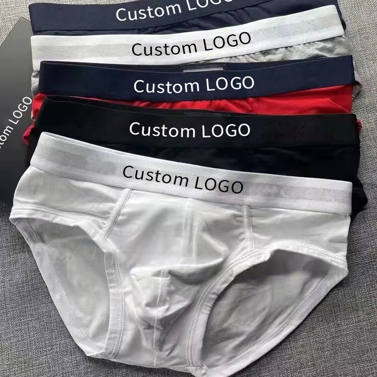 High Quality Premium Solid Color Men'S Underwear Men Boxer Low Waist High Elasticity Cotton Bamboo Underwear For Men