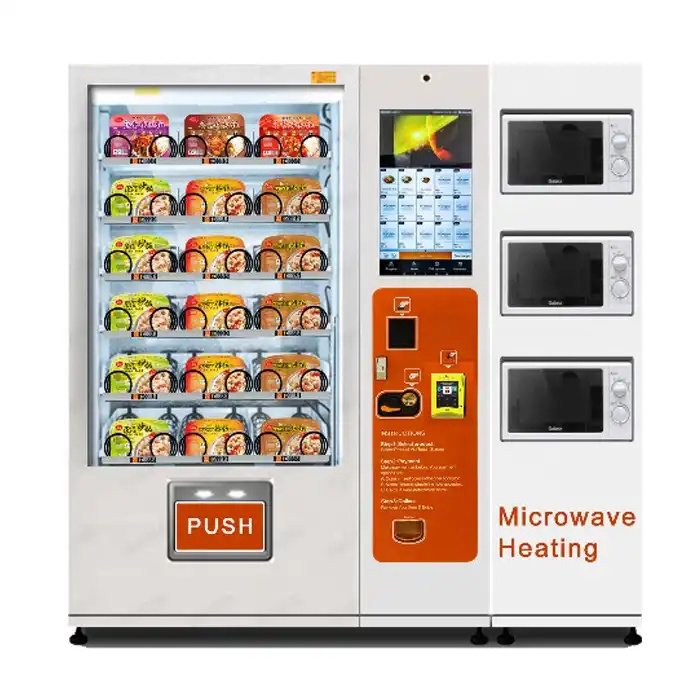 microwave food vending machine with automatic heating pizza meal vending machine for sale