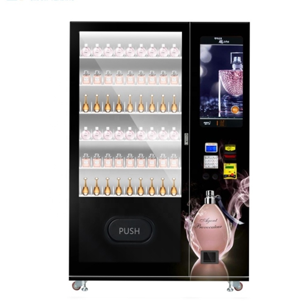 Selling supplements and skin care via vending machine perfume vending machine with age verification