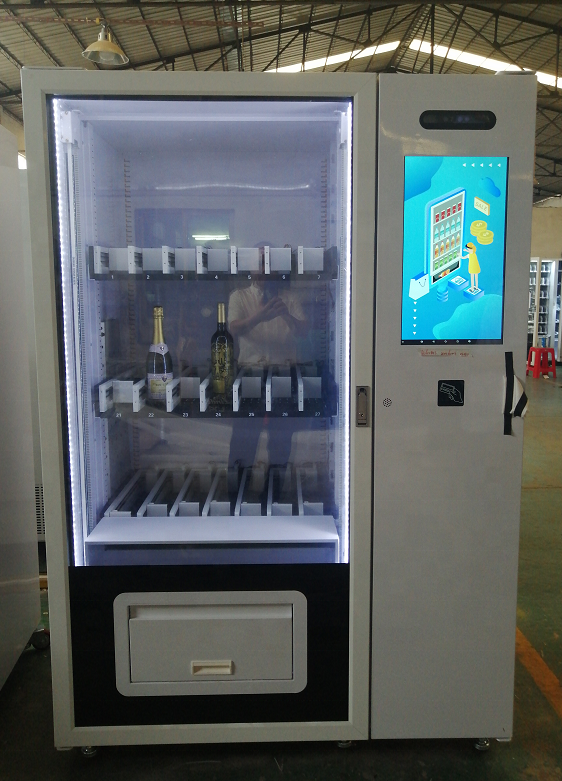 New arrival smart wine vending machine  for sale with  qr code and wifi in the hotel