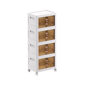 55cm Wide 4 tier Plastic storage cabinet bathroom cabinet folding cabinet