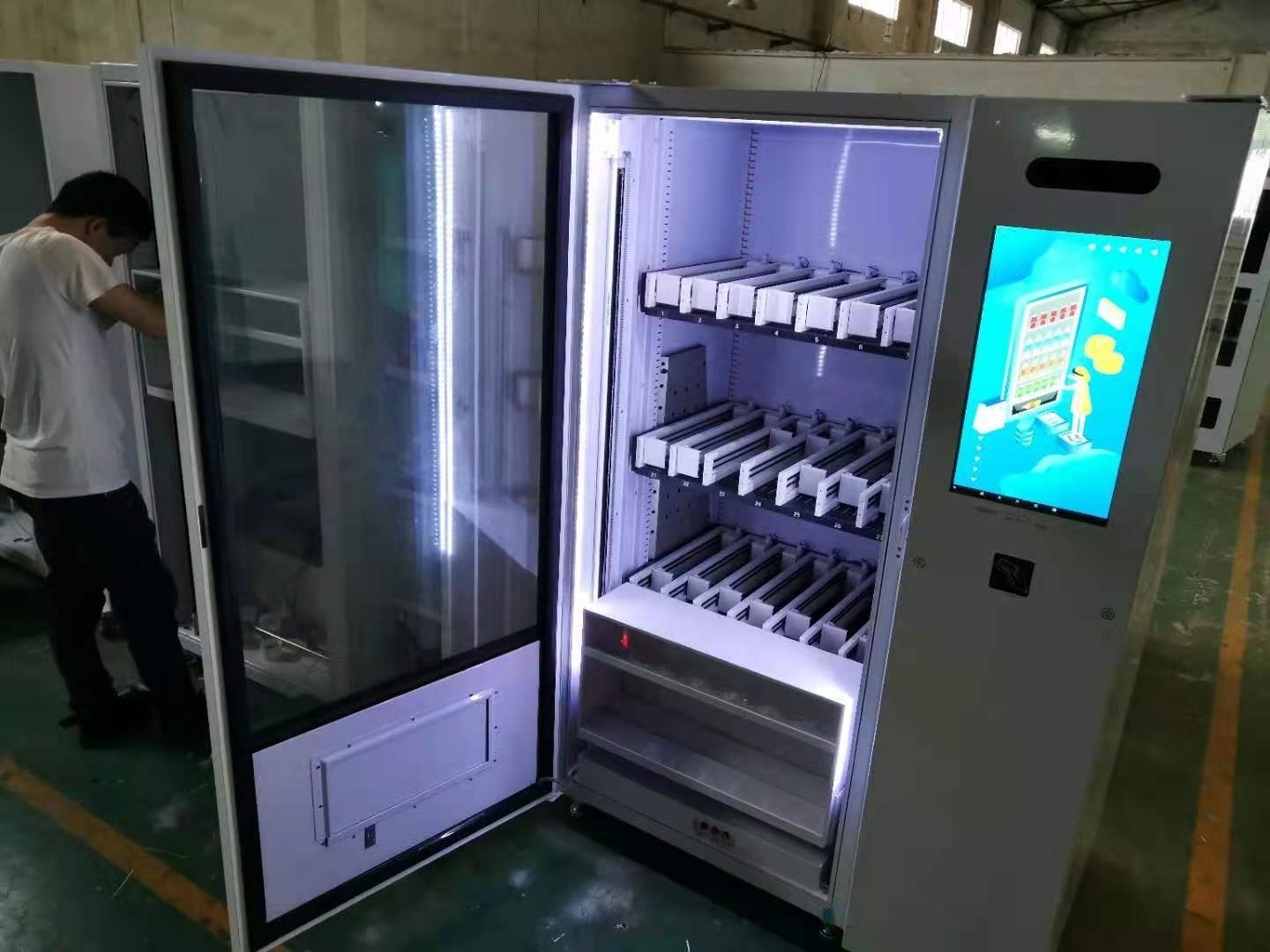 New arrival smart wine vending machine  for sale with  qr code and wifi in the hotel