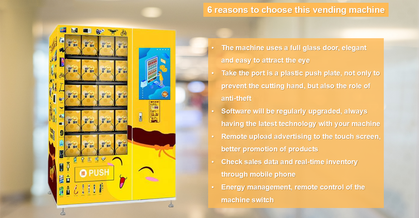 Gift box vending machine with touch screen and  card reader smart vending machine