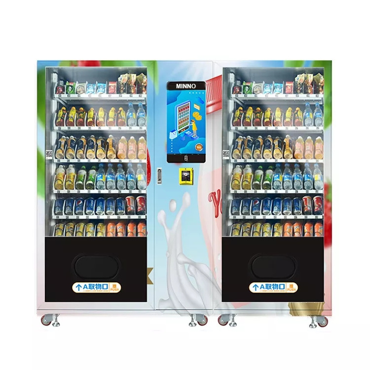 Big capacity snack combo vending machine for foods and drinks frozen yogurt smart vending machine