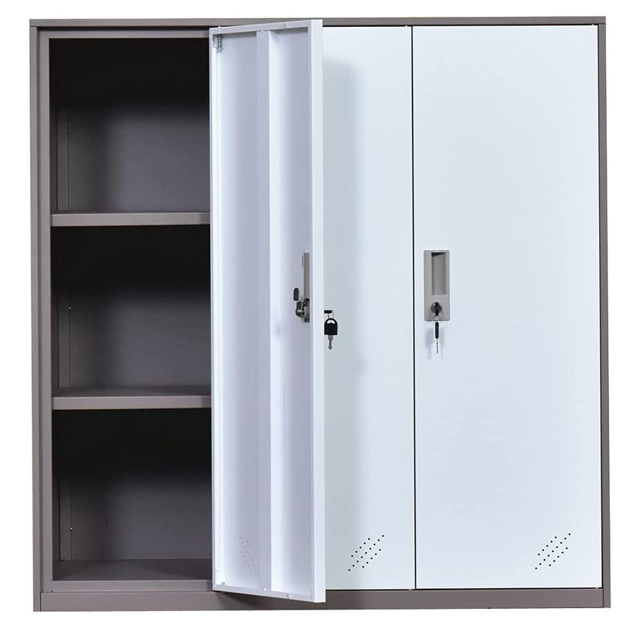 Small size Free standing 3 Door Metal storage Locker home cupboard steel cabinet