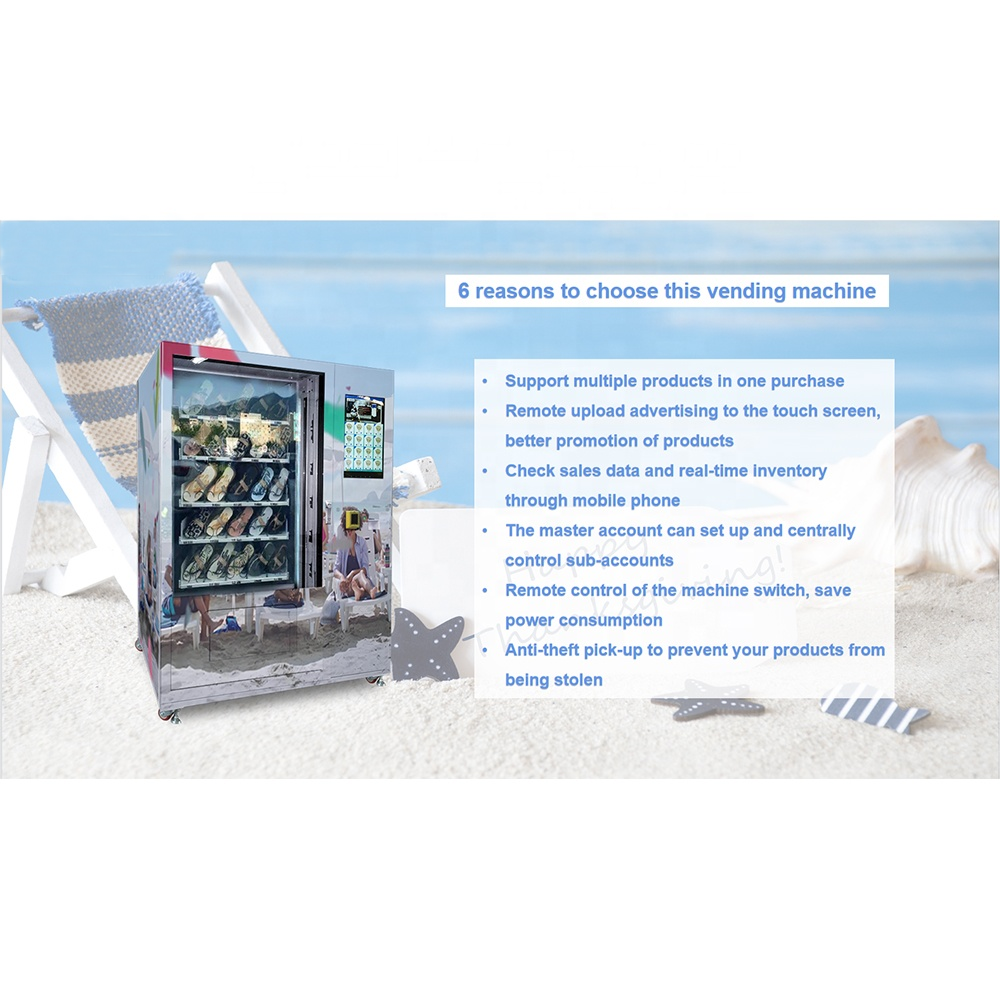 Factory direct sales touch screen vending machine slipper and towel vending machine with smart system