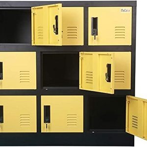 Gym 9 Door bedroom Clothes Metal storage Locker Office school file steel cabinet