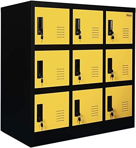 Gym 9 Door bedroom Clothes Metal storage Locker Office school file steel cabinet