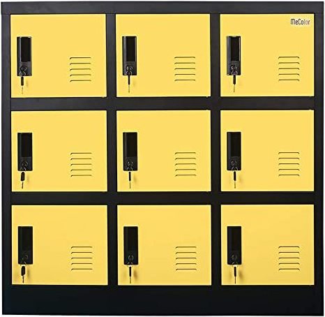 Gym 9 Door bedroom Clothes Metal storage Locker Office school file steel cabinet