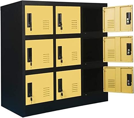 Gym 9 Door bedroom Clothes Metal storage Locker Office school file steel cabinet