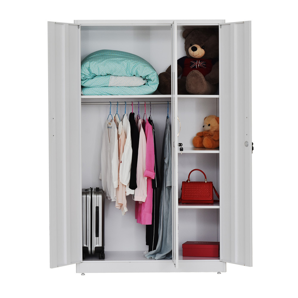 3 door different colour steel iron almirah design wardrobe with low price