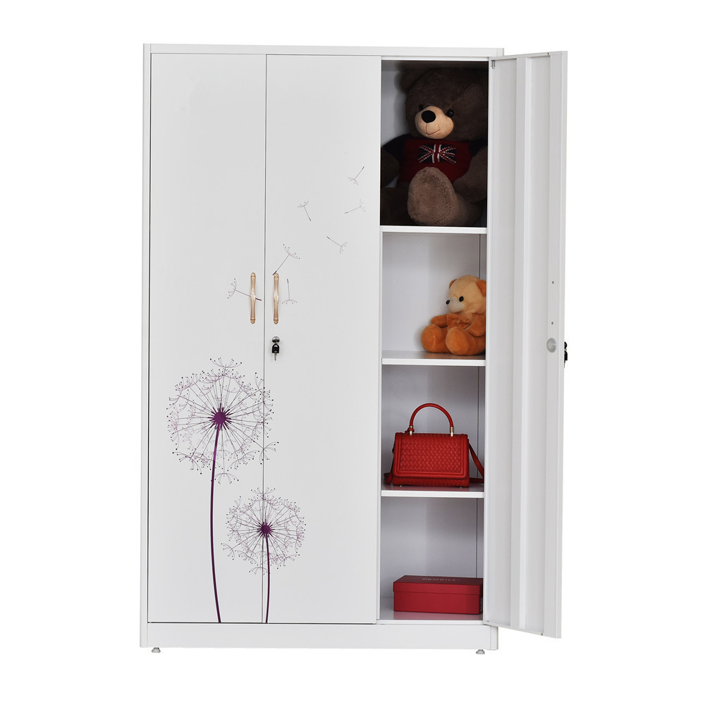 3 door different colour steel iron almirah design wardrobe with low price