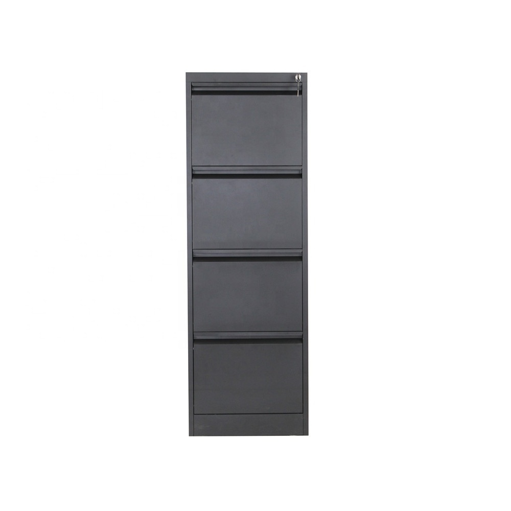 Vertical Four Drawers File Cabinet Office Furniture Filing Cabinet with Lock A4/FC Hanging Steel Metal Modern Key Lock 0.5-0.8mm