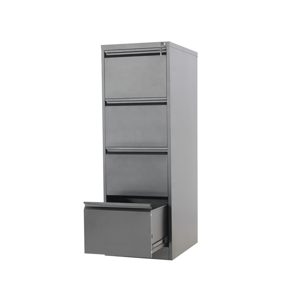 Vertical Four Drawers File Cabinet Office Furniture Filing Cabinet with Lock A4/FC Hanging Steel Metal Modern Key Lock 0.5-0.8mm