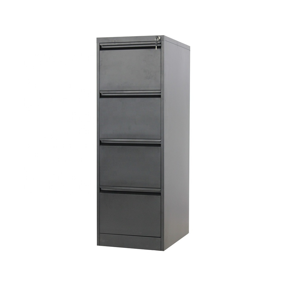 Vertical Four Drawers File Cabinet Office Furniture Filing Cabinet with Lock A4/FC Hanging Steel Metal Modern Key Lock 0.5-0.8mm