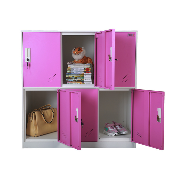 Kids metal storage Locker home Mini Cupboard Locker with Key Lock  Office steel cabinet