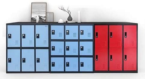 small metal office cabinet locker with padlock latch steel storage locker for school or home