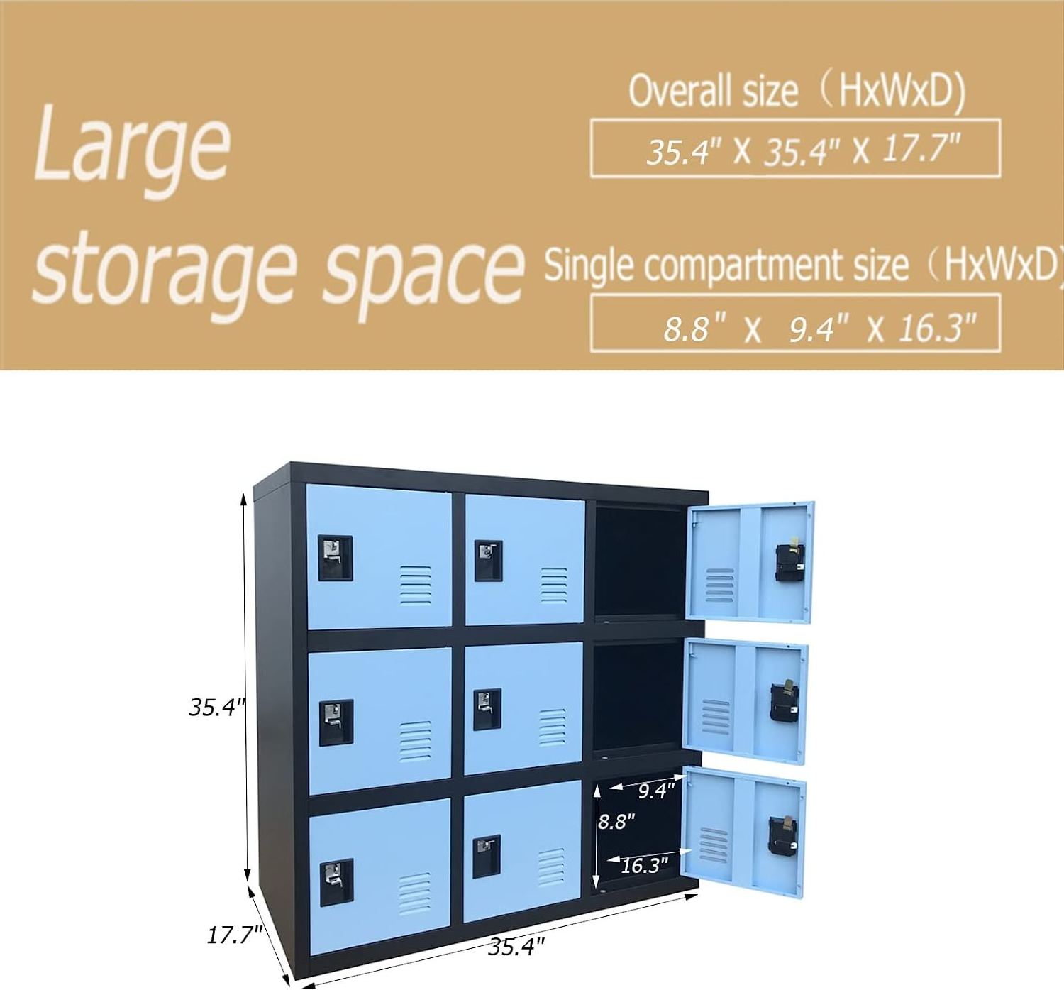 small metal office cabinet locker with padlock latch steel storage locker for school or home