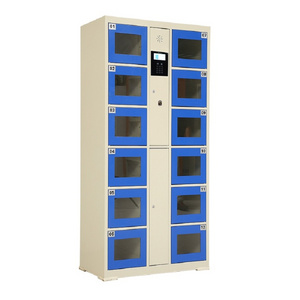 fingerprint key box locker stainless steel cabinet 12 Doors lockers