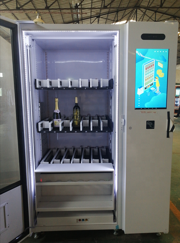 New arrival smart wine vending machine  for sale with  qr code and wifi in the hotel