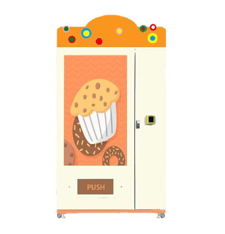 Custom design smart vending cake vending machine with large touch screen and cooling system