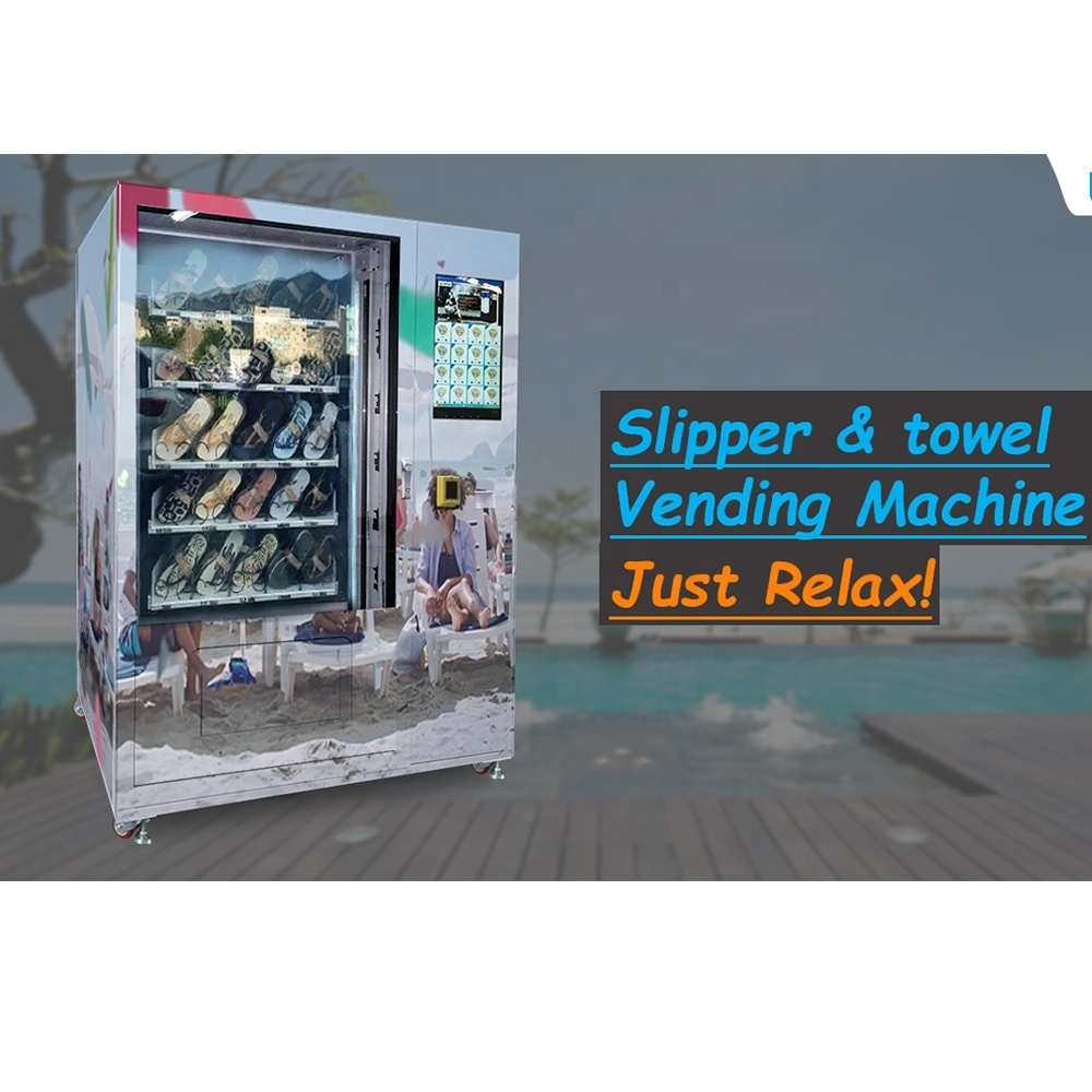 Factory direct sales touch screen vending machine slipper and towel vending machine with smart system