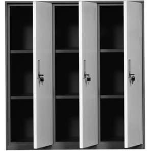 Small size Free standing 3 Door Metal storage Locker home cupboard steel cabinet