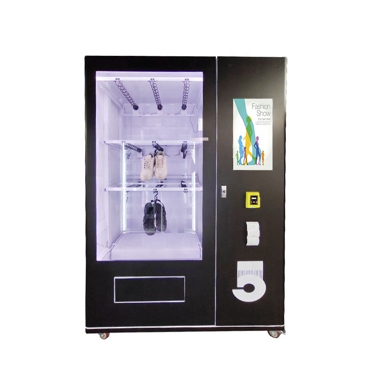 Custom touch screen vending machine smart shoes and clothing vending machines for retail items