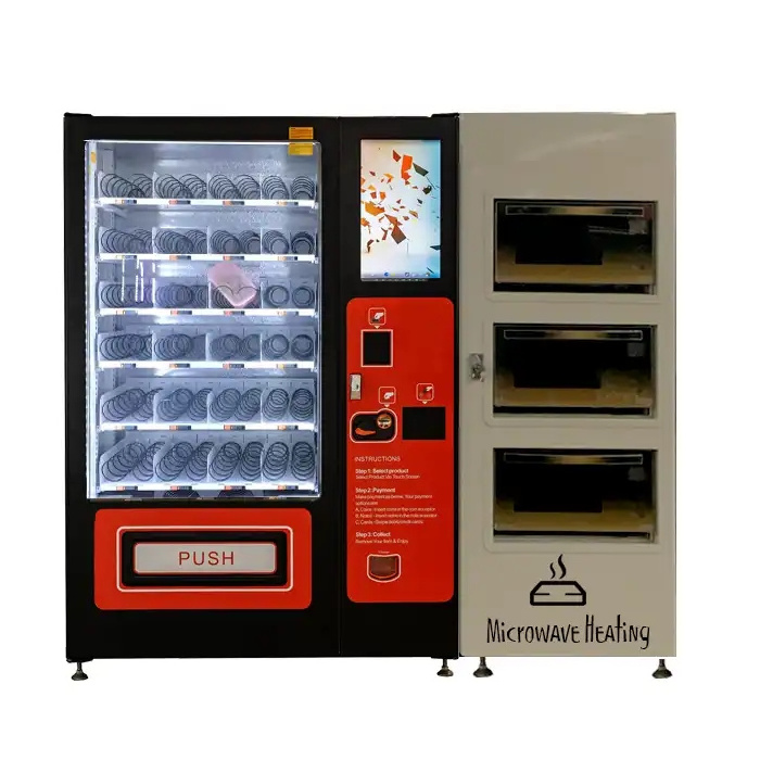 microwave food vending machine with automatic heating pizza meal vending machine for sale