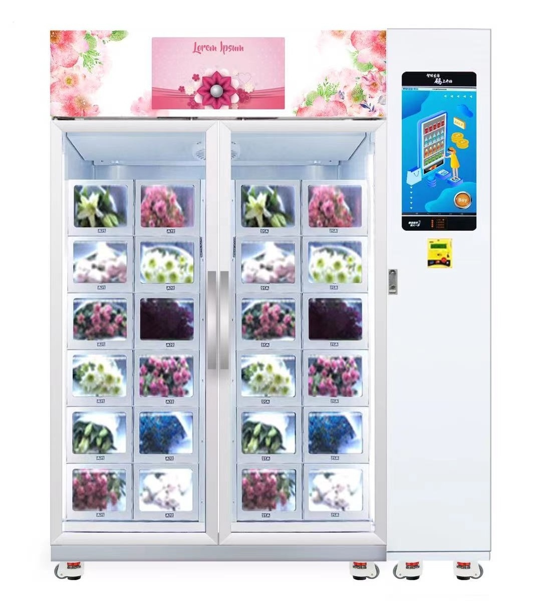 Automatic Flower Vending Machine Metal Smart Cooling Machine Outdoor Fresh Flower Sales Machine