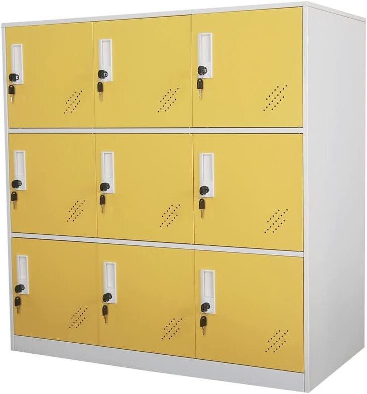 Top Sale  9 Door Office filing cabinet School Metal Storage Cabinet for home school using