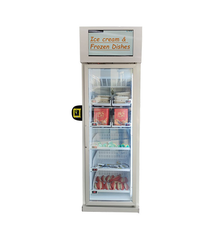 China factory Health food vegetable fruit smart fridge vending machine with cooling system in the supermarket