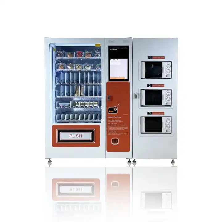 microwave food vending machine with automatic heating pizza meal vending machine for sale