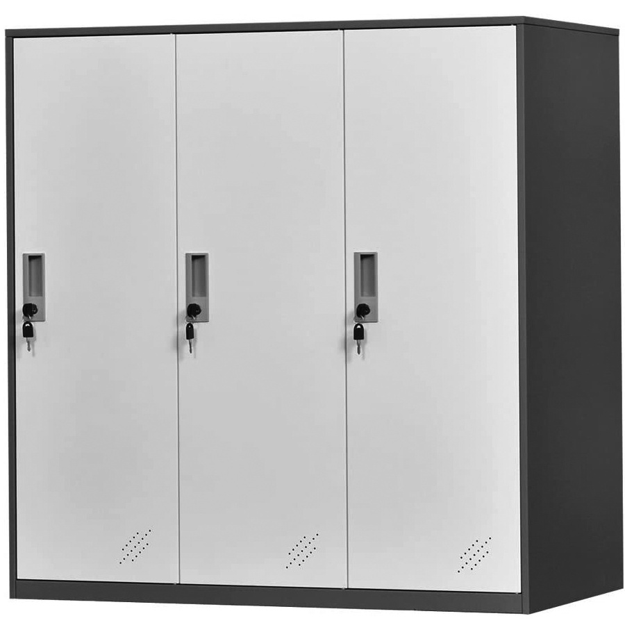 Small size Free standing 3 Door Metal storage Locker home cupboard steel cabinet