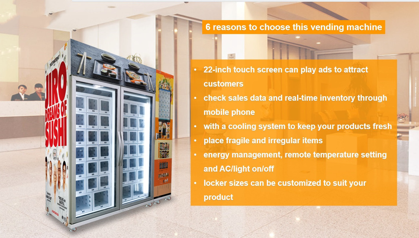 self vending machine for sale health food egg locker vending machine with cooling system