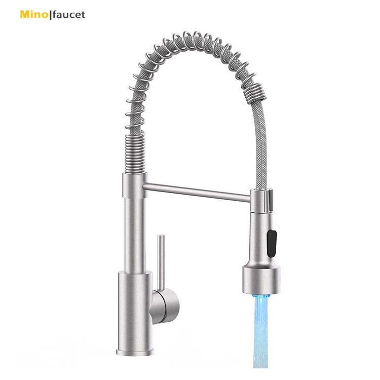 Cash Hot Selling Antique Copper Core Spring Faucet Stretch Hose Sink Tap Brass Black for Kitchen