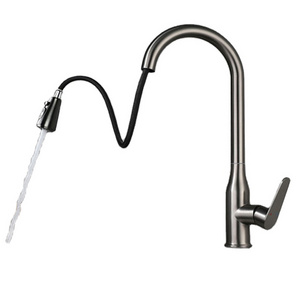 Rotatable Elastic Multifunctional Flexible Pull Out Kitchen Copper Hot Cold Water Tap Faucet Extender with Extension