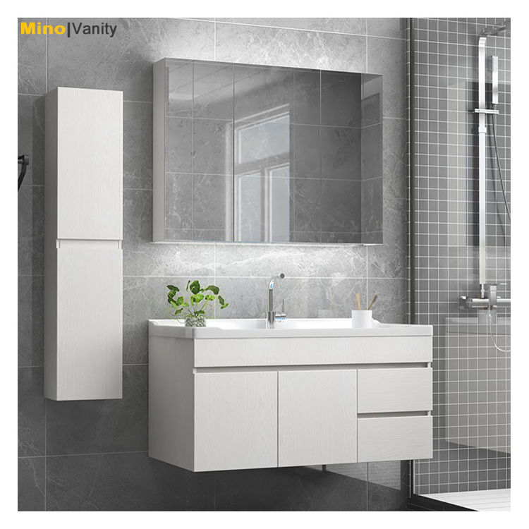 Wholesale High-End Curved Luxury 240cm Black White Bathroom Vanity Furniture 60 Granite Shaker Solid Oak Bathroom Vanity